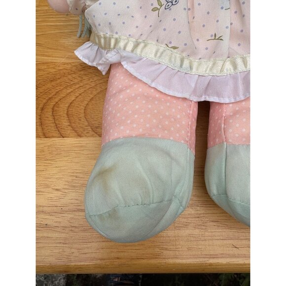 Holly Mine 1987 Plush Doll With Pink Polka Dot Outfit & Mint Green Hair 15" - Picture 7 of 14